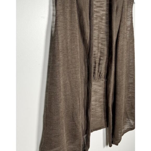 Chicos Womens Size 3 / US Large Cotton‎ Lightweight Lagenlook Knit Tan Vest - Picture 4 of 7